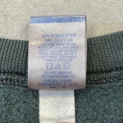 Vtg Russell Athletic Dri Power Sweatshirt XL Green Heavyweight Blank Boxy Fade