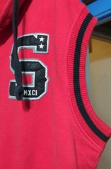 Southpole Hoodie Mens XXL Red Black Accent Sleeveless Full Zip Front Fleece Gym