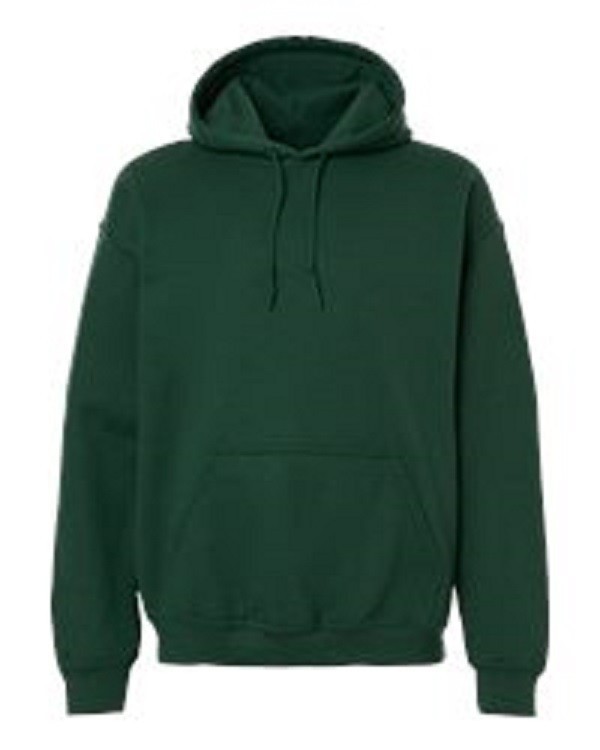 Gildan G185 Mens Long Sleeve Heavy Blend Dark green Pullover Hooded Sweatshirt