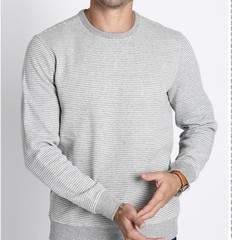 Jachs New York Striped Sustainable Fleece Crewneck Pullover size XXL