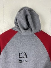 Los Angeles Clippers LA Times Hoodie Mens Medium Gray Graphic Drawstring Pockets