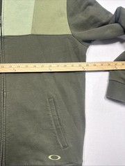Oakley Green Color Block Hoodie Size L Full Zip Towel Like