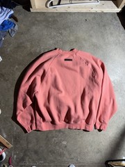 FEAR OF GOD ESSENTIALS OVERSIZED CREWNECK SWEATSHIRT CORAL PINK SZ XL