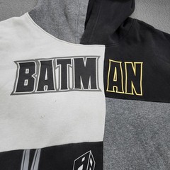 Warner Bros Hoodie Mens 3XL Gray Batman Looney Tunes Graphic Fleece Sweatshirt