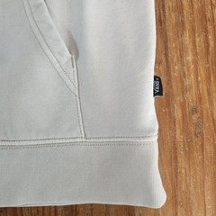 Vans Mineral Wash Pullover Hoodie Oatmeal White Mens Sz Med Embroidered Spellout