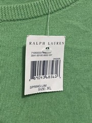 NWT Polo Ralph Lauren Spring Lime Sweatshirt Green Size XL Long Sleeve (B241)