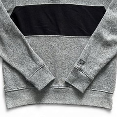 Marc Ecko Sweatshirt Mens Medium Gray Black Pullover Shawl Collar Streetwear