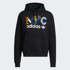 Men’s Adidas Originals NYC New York City Hoodie ‘Black’ / HN3071 / Size Medium