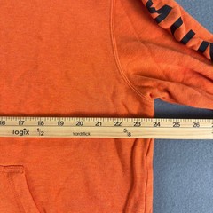 Municipal Sport Utility Gear Orange Hoodie Mens Large Cotton Rayon Sweatshirt