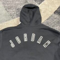 Nike Jordan Lightning Bolt Hoodie Men Medium Black FB7021-010 23 Spellout NEW