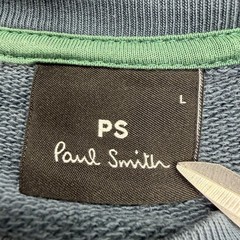 PS Paul Smith Sweatshirt Mens Large Blue Zebra Logo 100% Cotton Crewneck