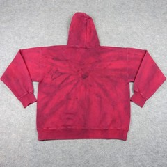VINTAGE Spider Man Hoodie Mens Large Red Sweatshirt Hanes Tie Dye Pullover VTG