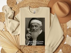 Retro Santa Sweatshirt Trendy Holiday Christmas Apparel Top