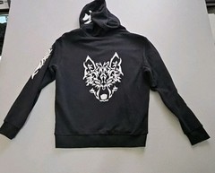 Keybur Glow In The Dark Wolf Jacket Japanese Symbols Full Zipper SEE DESCRIPTION