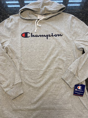 Champion Mens Jersey Pullover Hoodie Oxford Gray Size Medium NWT