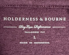 Holderness & Bourne Men’s The Payne Golf Pullover Snap Button Plum Large