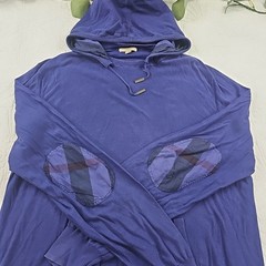 Burberry Brit Men’s Dark Blue Purple Pullover Hoodie Size 2XL 100% Cotton