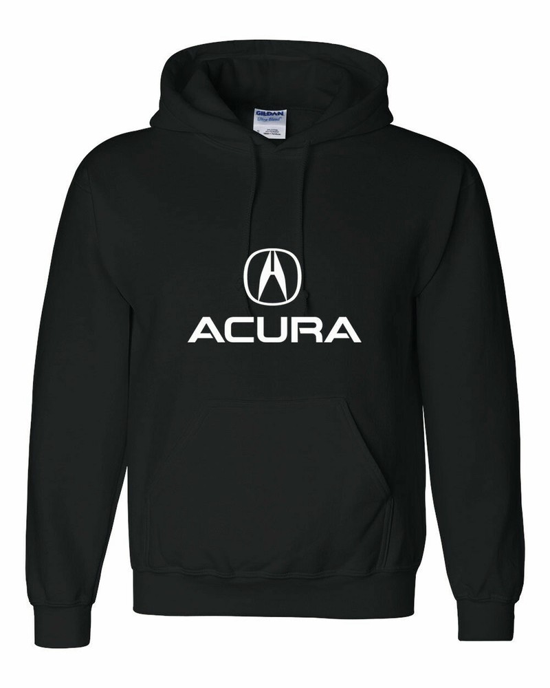 ACURA Hoodie ACURA MEN’S White LOGO Adult Unisex T-Shirt Hooded Sweatshirt