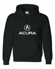 ACURA Hoodie ACURA MEN’S White LOGO Adult Unisex T-Shirt Hooded Sweatshirt