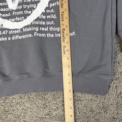 47 Street Hoodie Mens L Gray From The Inside Out Graphic Print Drawstring