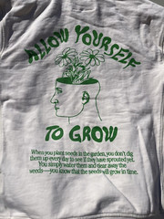 Men’s CHNGE Hoodie White Grow Learn S BOHO Hippie Spiritual Manifest Sustainable