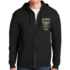 2025 Sturgis Motorcycle Rally Bullet Eagle Zip-up Hoodie No Harley