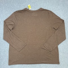 NWT Cuddl Duds Men’s XXL Brown Long Sleeve Crew Neck Pullover Tee