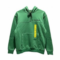 John Deere Men’s Quarter Zip Hoodie Heavyweight Cotton Pullover Small NWT Green