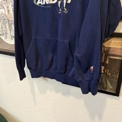 Vintage AND1 RARE Basketball Sports Hoodie Size XL Navy Blue Retro Designer Y2K