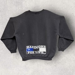 Vtg 90’s Hardcore For Life Workout Gear Sweatshirt 2XL 27”x28” Weight Lifting