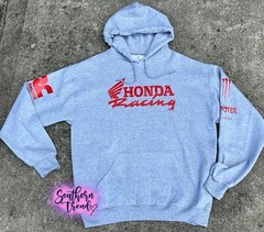 Honda Racing Hoodie Personalized With Your Name And Number S M L Xl 2xl 3xl 4xl