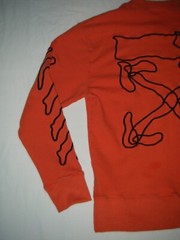 Off-White c/o Virgil Abloh “Fall Winter 2020” Orange Sweatshirt Mens Size Small