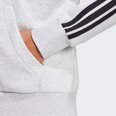 adidas men Essentials 3-Stripes Fleece Hoodie