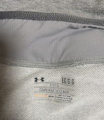 Under Armour Hoodie Mens Large Gray Fitted All Season Gear Zip Sports HEAVY