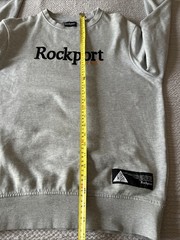 Rockport Sweatshirt Grey Men’s Small 38” Cotton Jersey Embroidered Logo Crewneck