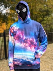 AMIALA Galaxy Universe Art Hooded Sweatshirt, 3D Unisex Hoodies S M L XL 2XL