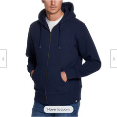 The Game Men’s Heavyweight Fleece Full Zip Hooded , Navy, M