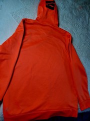 PUMA WarmCELL Orange Graphic Logo Polyester Fleece Pullover Hoodie Men’s XL
