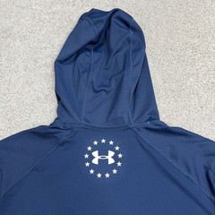 Under Armour Iso-chill Hoodie Shirt Mens Small Blue Fish Hook Logo Boat Light