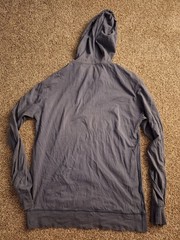 Lacoste Mens Blue Cotton Long Sleeve Hooded T-Shirt Regular Fit, Size 3