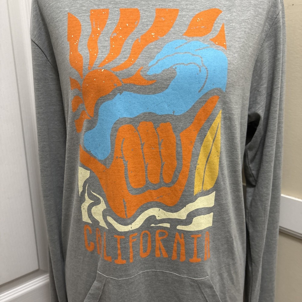 Kastlfel Hoodie Lightweight Sustainable Organic Cotton Gray California Small NWT