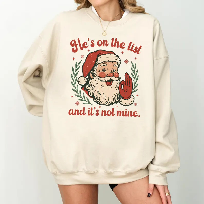 Funny Christmas Santa Retro Sweatshirt Holiday Apparel Gift