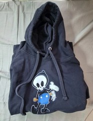 Blind Skateboards Reaper Skeleton Hoodie Mens Size Medium Dark Navy Drawstring