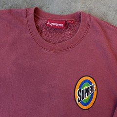 Supreme Spin Crewneck Sweatshirt Tide Logo Red Spring Summer 2016 Men’s Medium