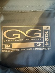 Mens Small Gameguard Outdoors 1042 Long Sleeve Blue Shirt Vented Fishing