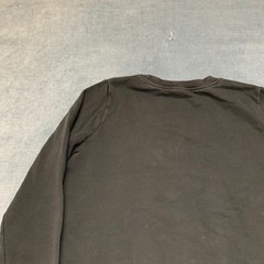 Banana Republic Sweatshirt Mens Medium Black Modern Logo Fleece Lined Ribbed Hem