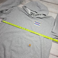 Barstool Sports Carhartt Men’s L Chicago Patch Hoodie Sweatshirt Gray Promo