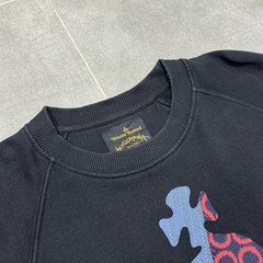 Vivienne Westwood Anglomania Big Logo Men Black Sweatshirt Size M