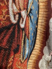 One-Of-A-Kind Handmade Our Lady Of Guadalupe Woven Tapestry Hoodie Size Large
