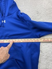 Under Armour Hooded Sweatshirt Blue Size XL Tags 100% Polyester Blend READ